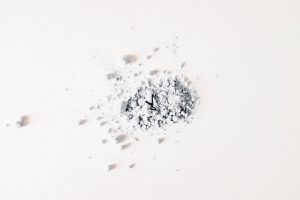 Chromium White powder on a white background