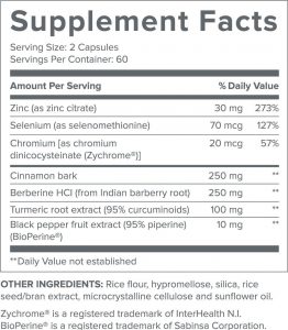 Metabolic Advanced Ingredients (1) Metabolic Advanced supplement facts and nutrition