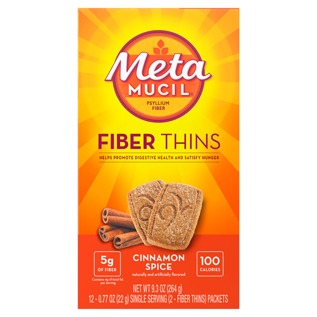 Metamucil cinnamon spice flavor fiber thins