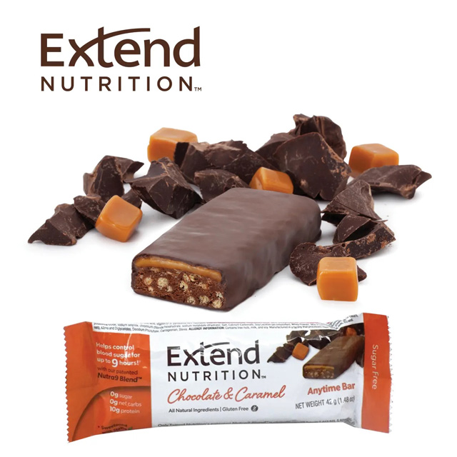 gluten-free, sugar-free Chocolate & Caramel Anytime Bar