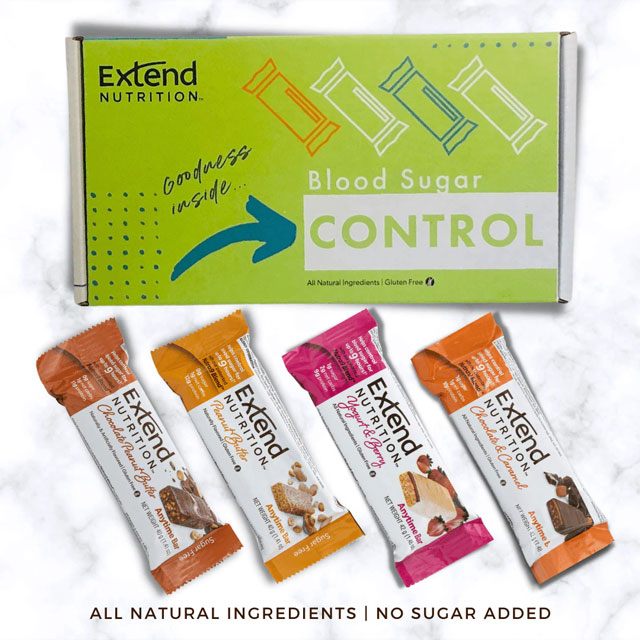 Extend Nutrition Anytime Bar variety pack offers a variety of flavors with no added sugar